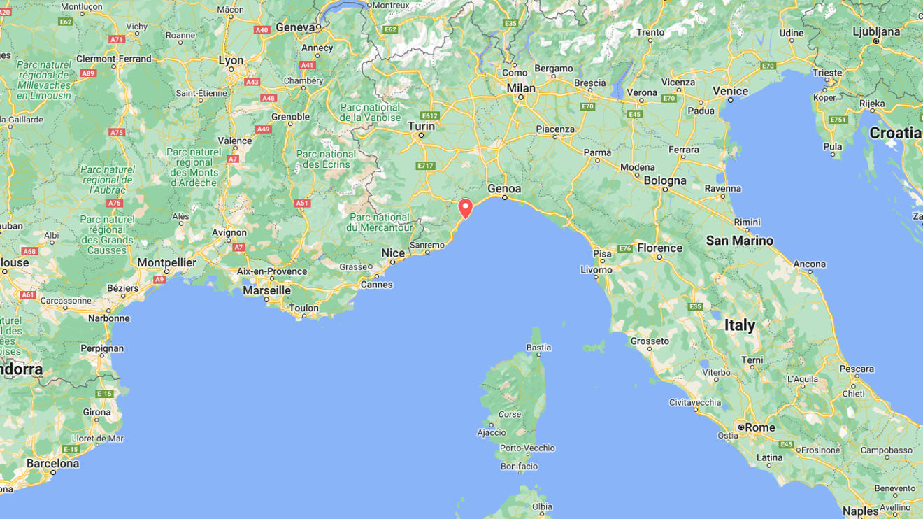 Finale Ligure Italy Google route map