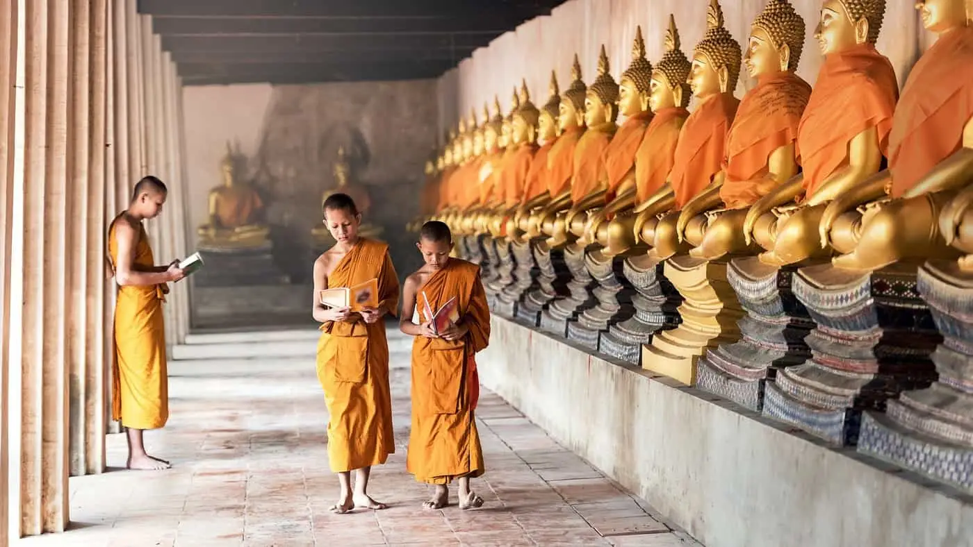 monks in Bangkok 