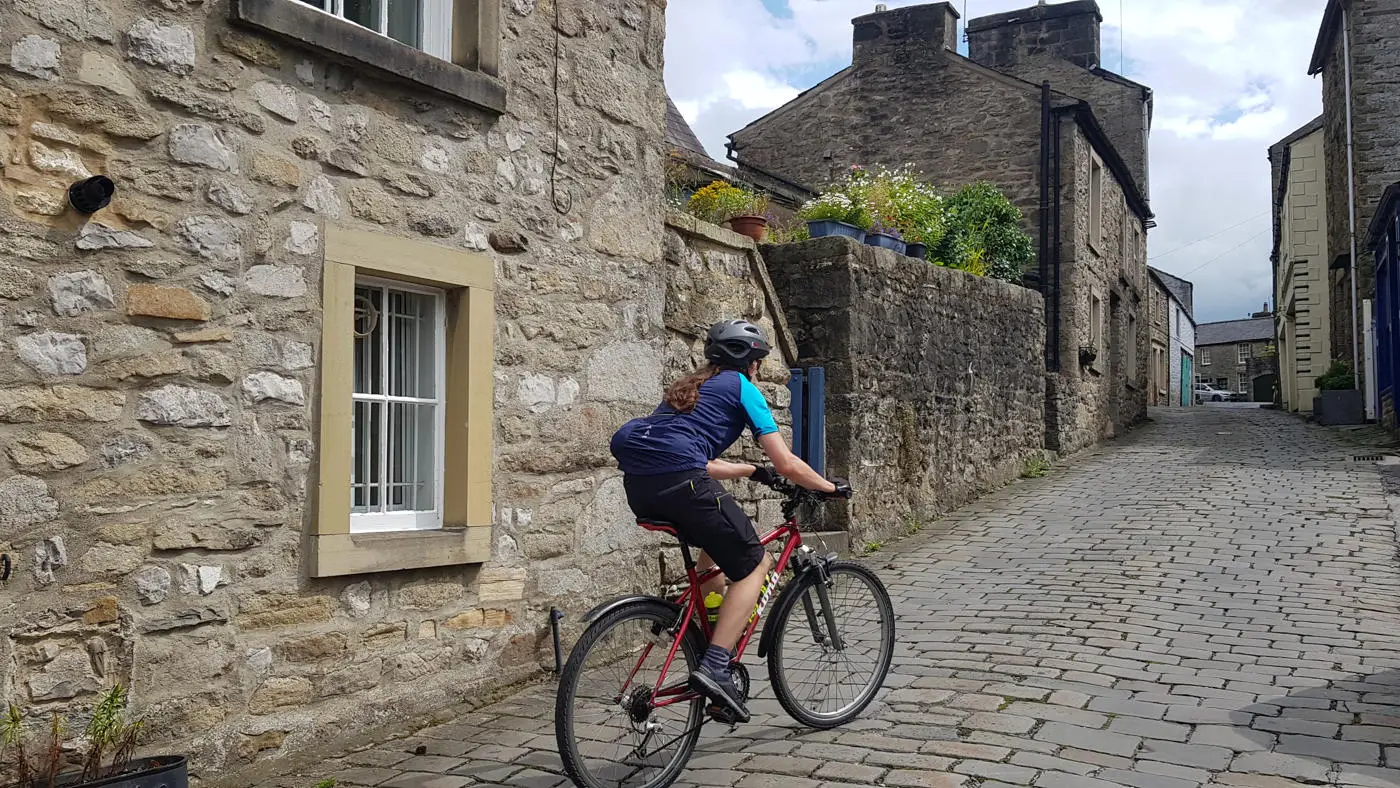 Settle Climb on the Way of the Roses Cycle Route